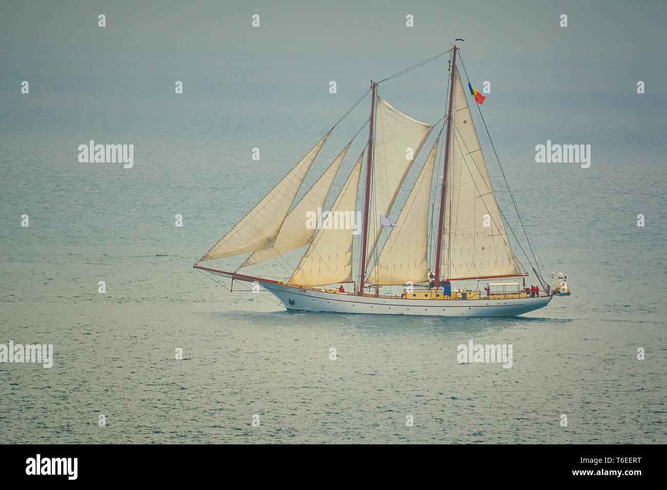 Due Masted nave a vela Foto Stock