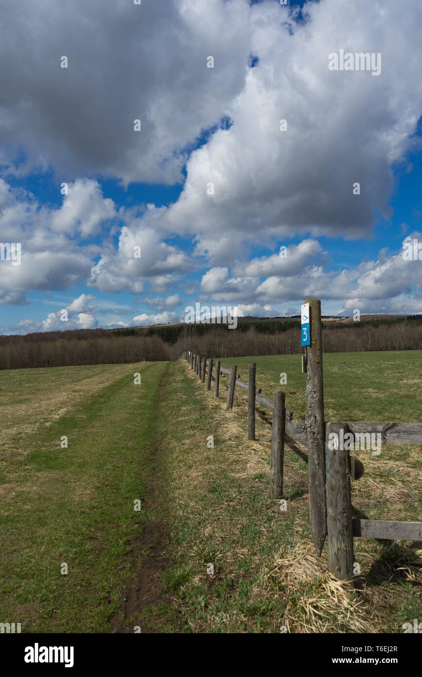 Per il tedesco della collina denominata Wasserkuppe Foto Stock