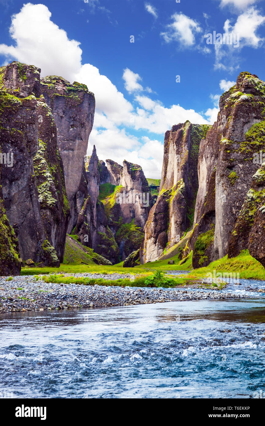 Canyon di racconti e leggende in Islanda Foto Stock