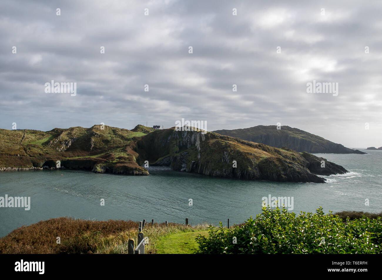 La splendida vista dal Sherkin Island in Irlanda Foto Stock