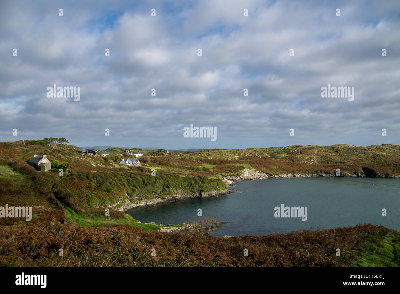 La splendida vista dal Sherkin Island in Irlanda Foto Stock