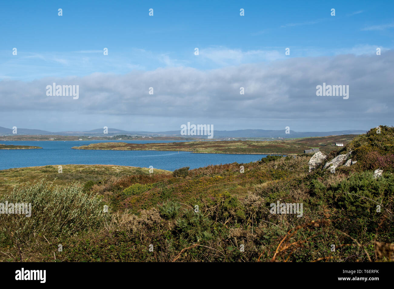 La splendida vista dal Sherkin Island in Irlanda Foto Stock