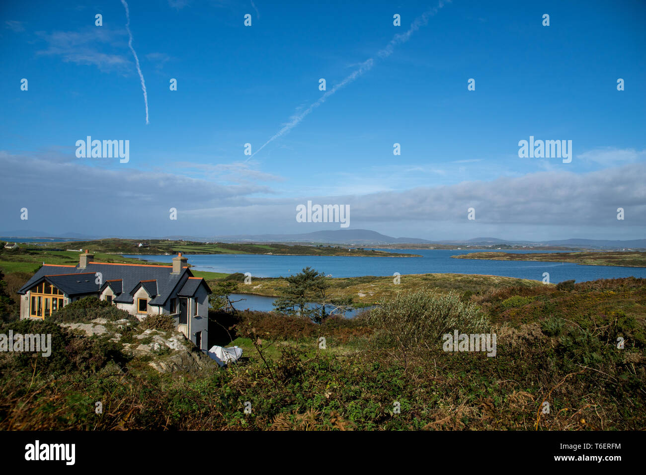 La splendida vista dal Sherkin Island in Irlanda Foto Stock