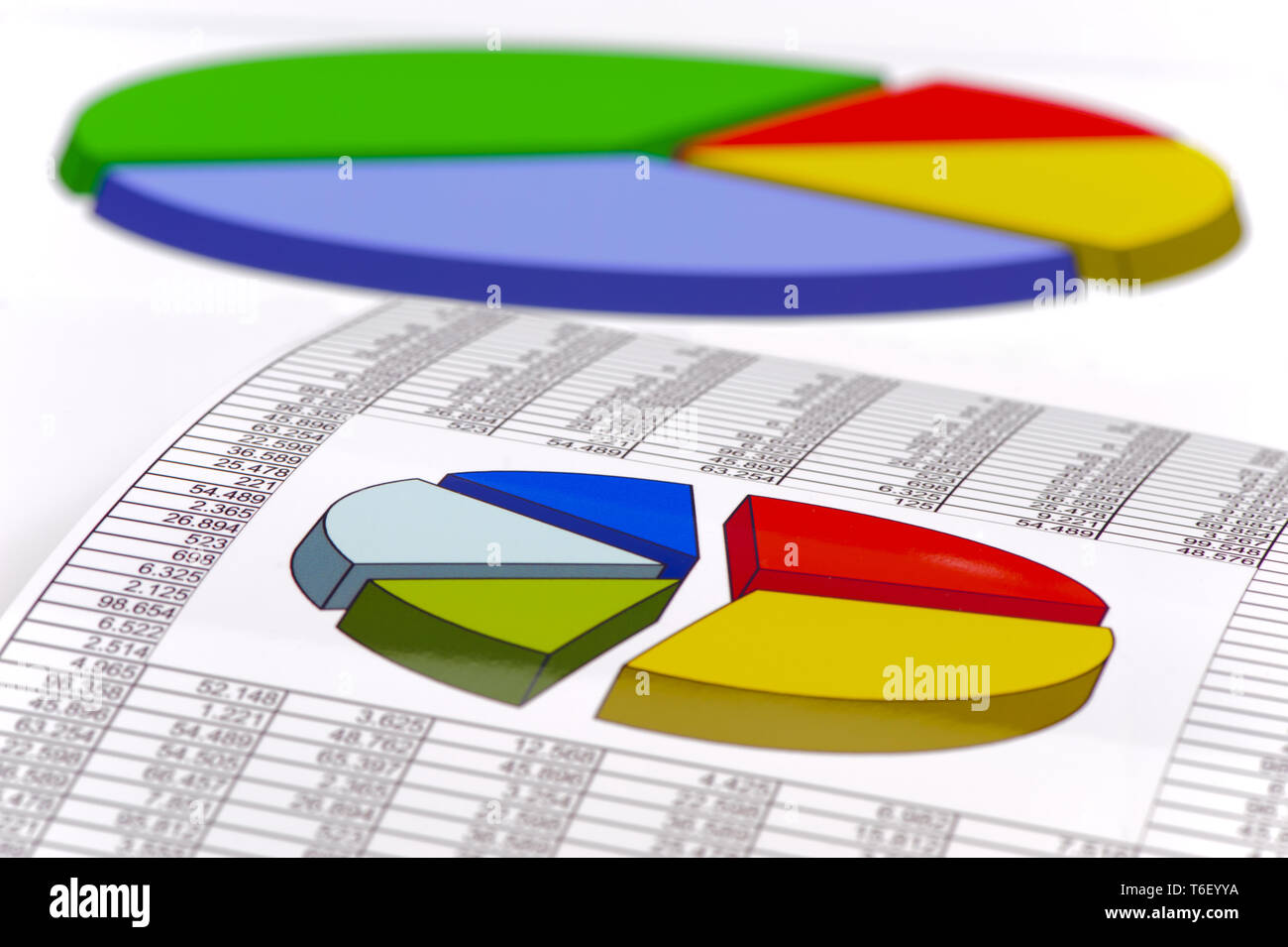 Tabella finanziaria e i dati del mercato azionario Foto Stock