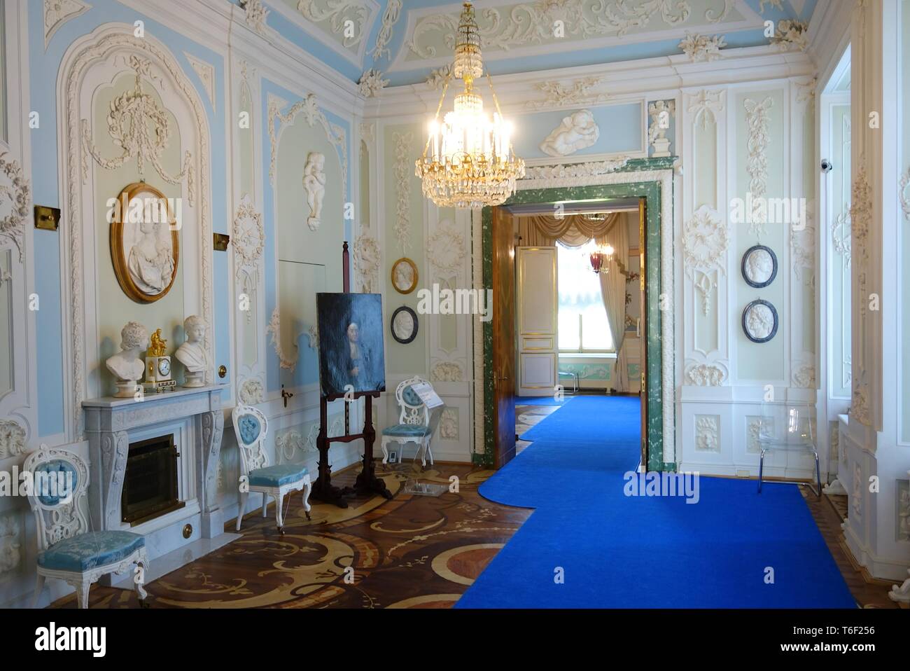 Gli interni del Palazzo Gatchina Foto Stock