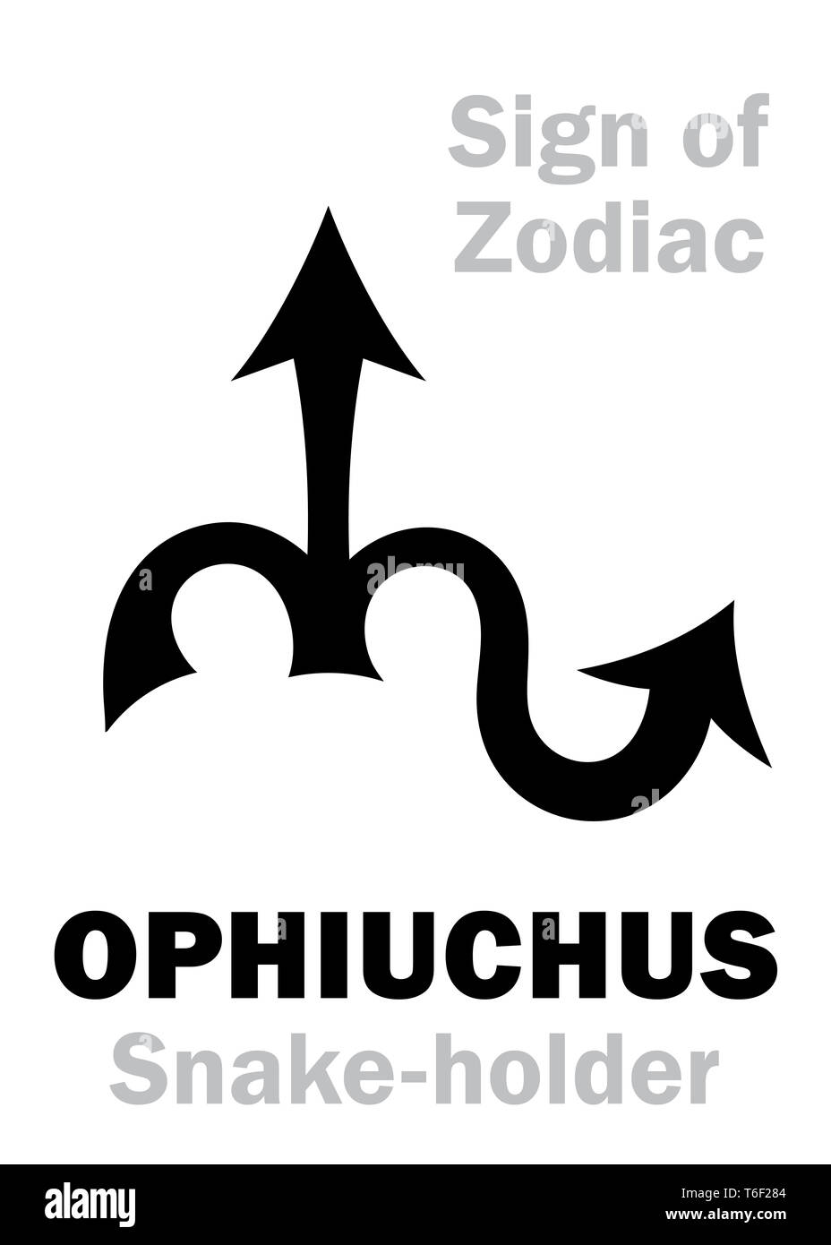Astrologia: segno zodiacale OFIUCO (il serpente-titolare) Foto Stock