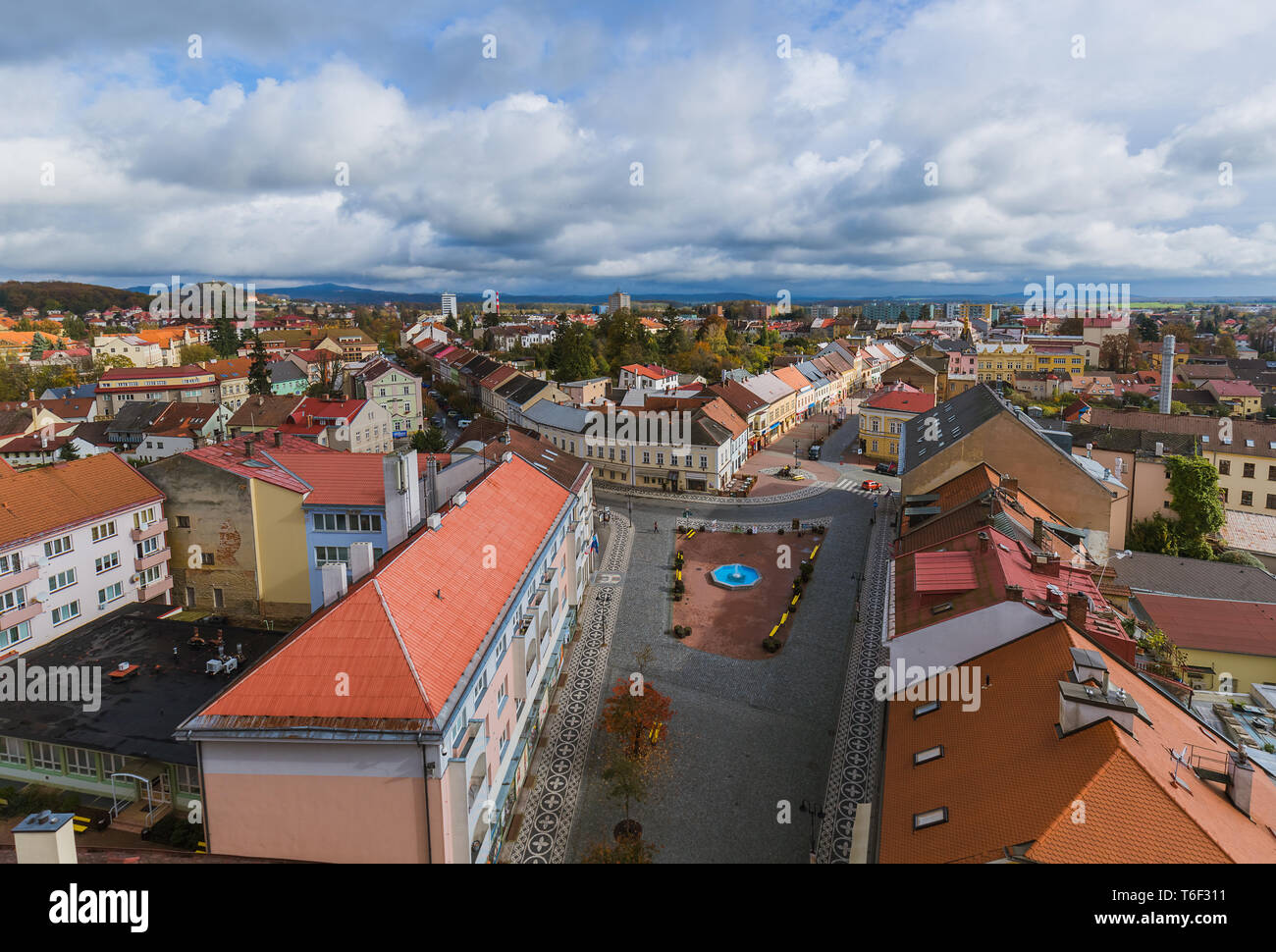 Vecchio centro della città Jicin - Repubblica Ceca Foto Stock