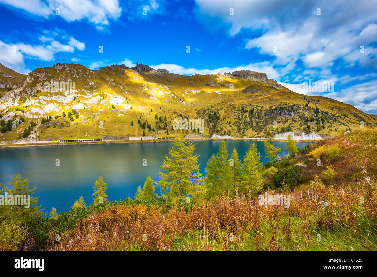 Le Dolomiti, Lago di Fedaia Foto Stock