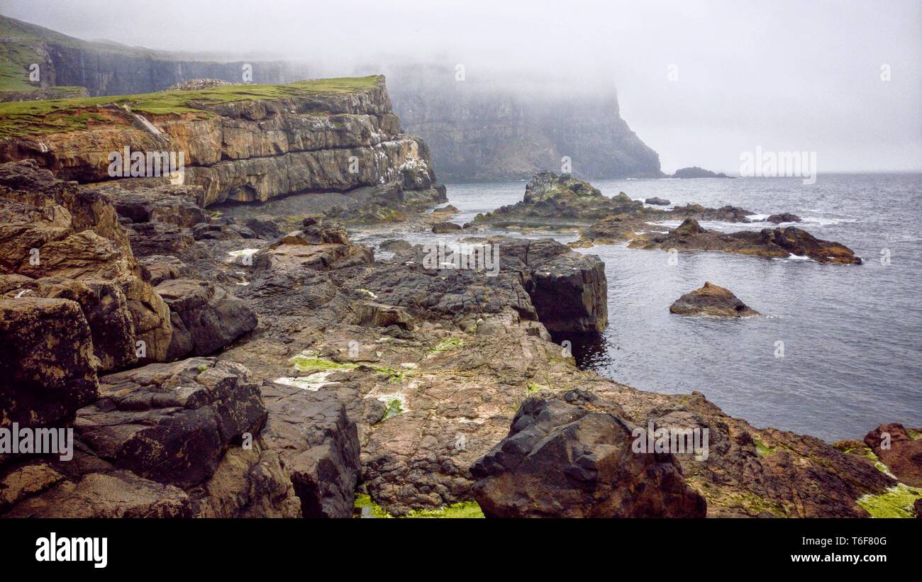 Isole Faroe Coast Foto Stock