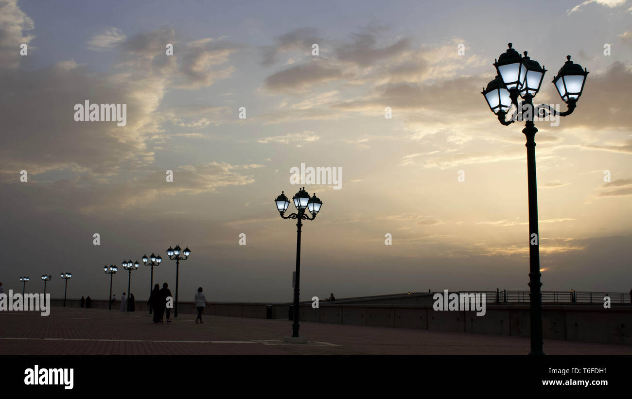Kuwait street light Foto Stock
