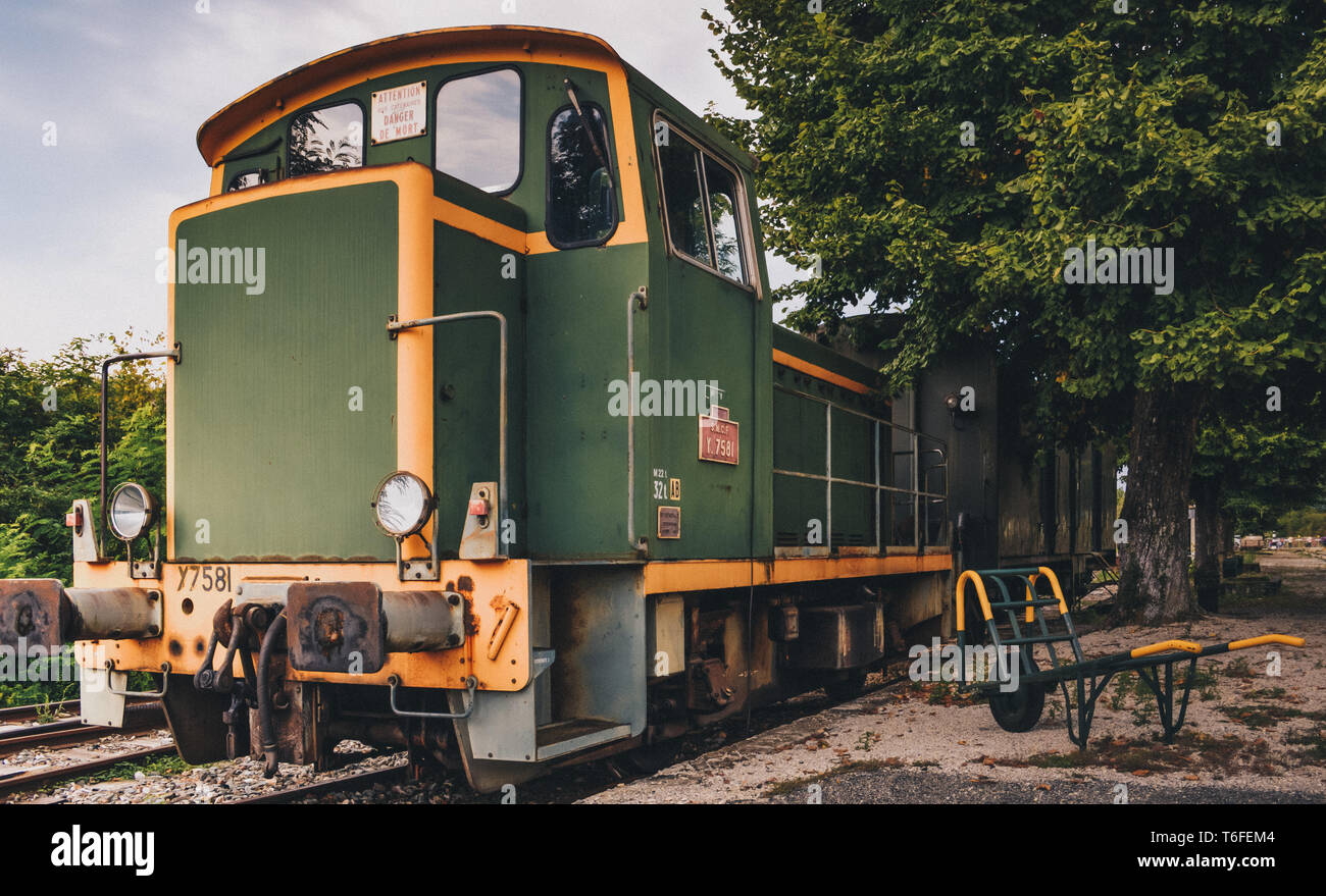 Dettaglio di un vagone treno Foto Stock