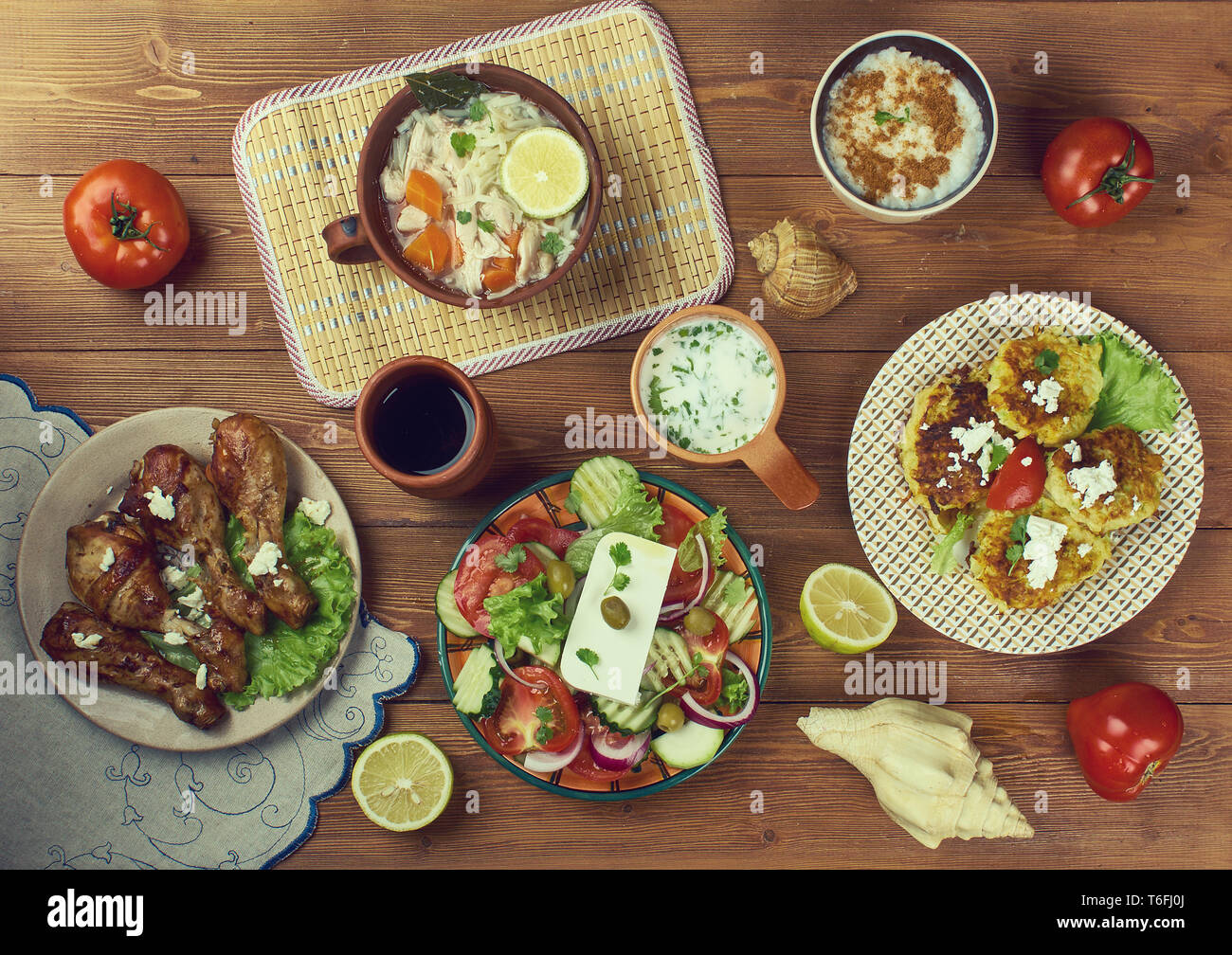 La cucina greca assortiti Foto Stock