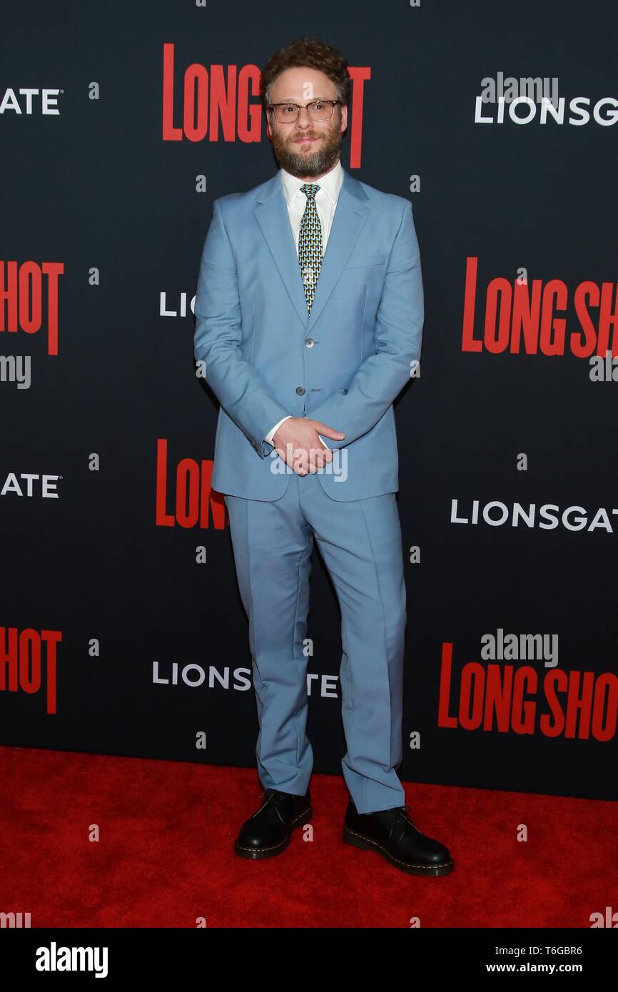 Seth Rogen presso gli arrivi di colpo lungo Premiere, AMC Loews Lincoln Square 13, New York, NY Aprile 30, 2019. Foto di: Jason Mendez/Everett Collection Foto Stock