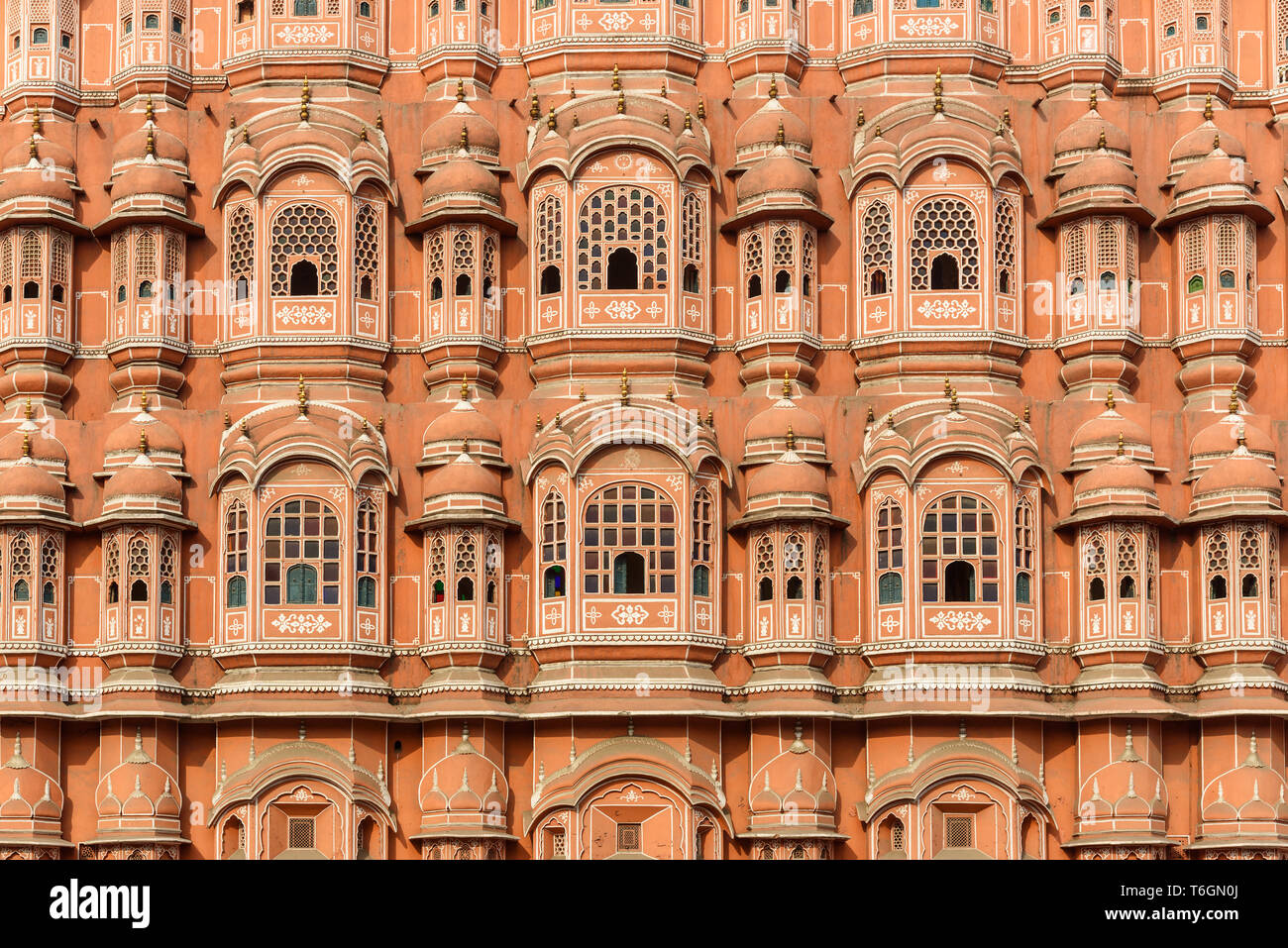 Hawa Mahal Palace è il palazzo dei venti a Jaipur. Il Rajasthan. India Foto Stock