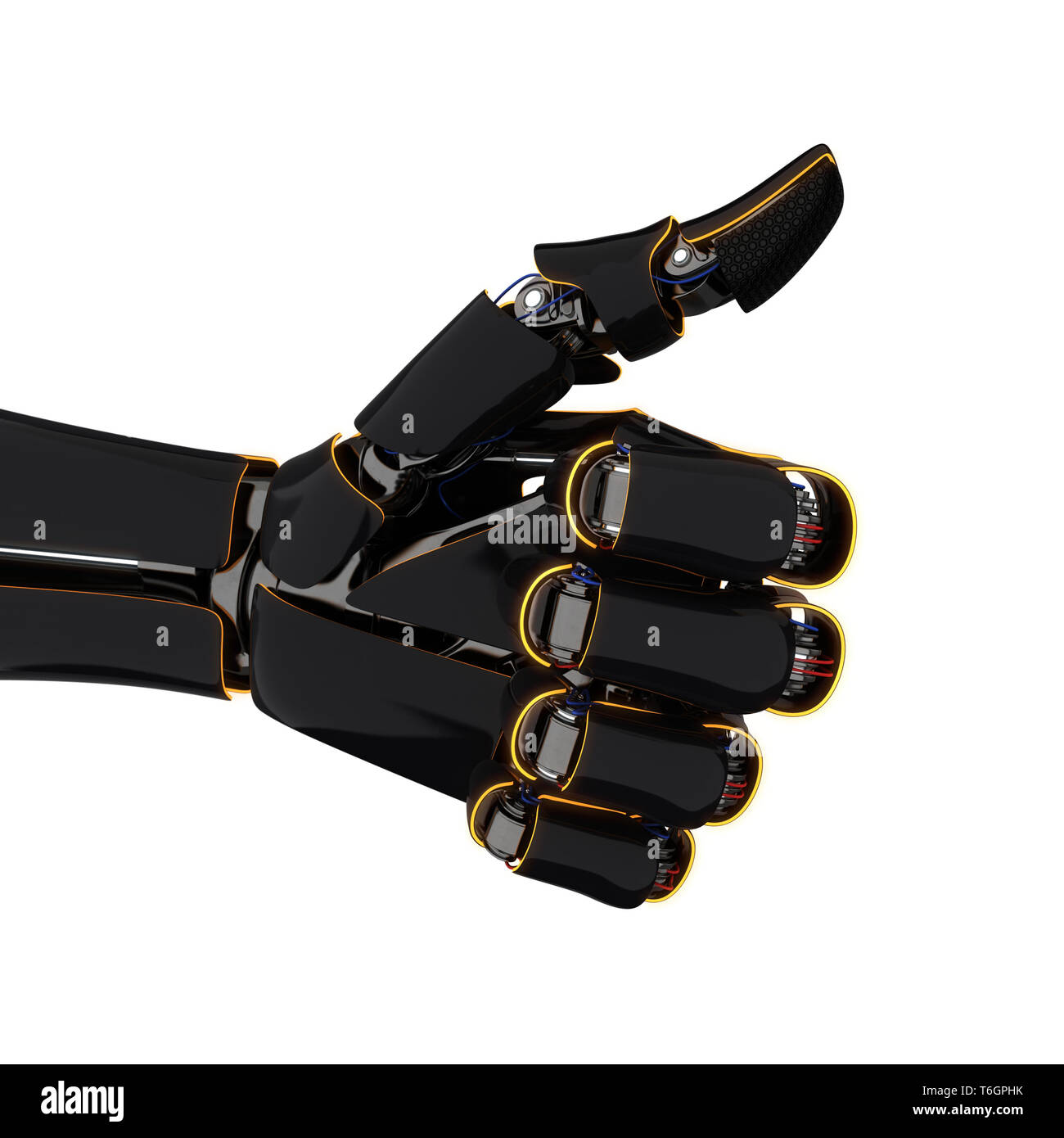 3D rendering mano robotica Foto Stock