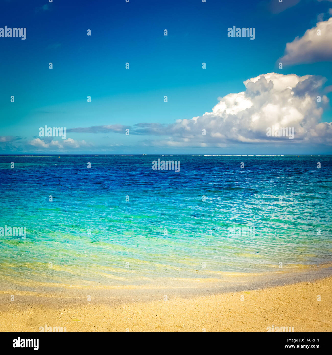 Sabbiosa spiaggia tropicale. Bellissimo paesaggio. Foto Stock