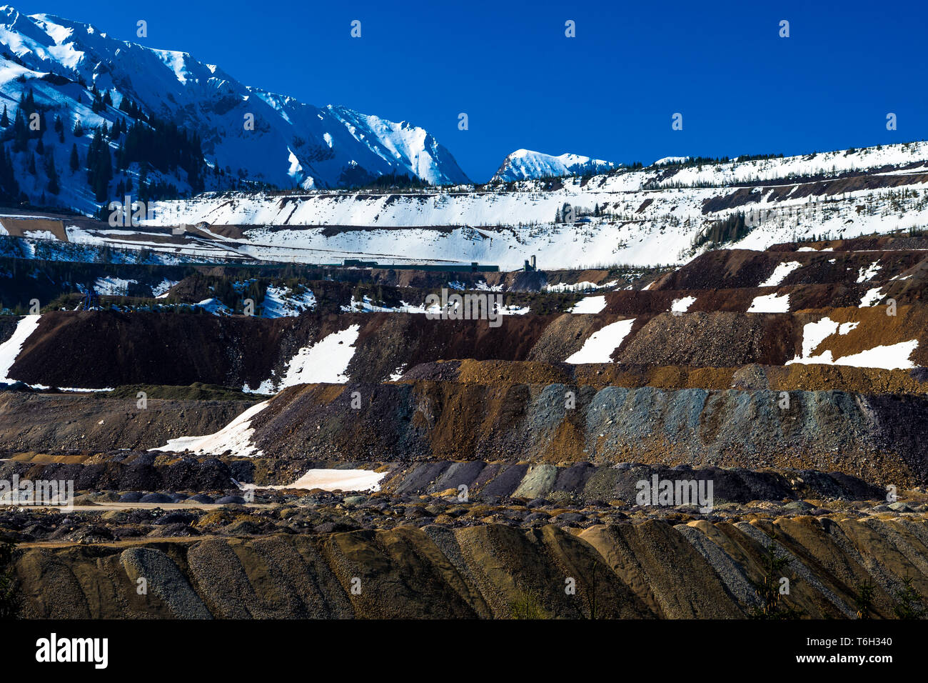 Aprire il cast della miniera a Erzberg in Austria Foto Stock