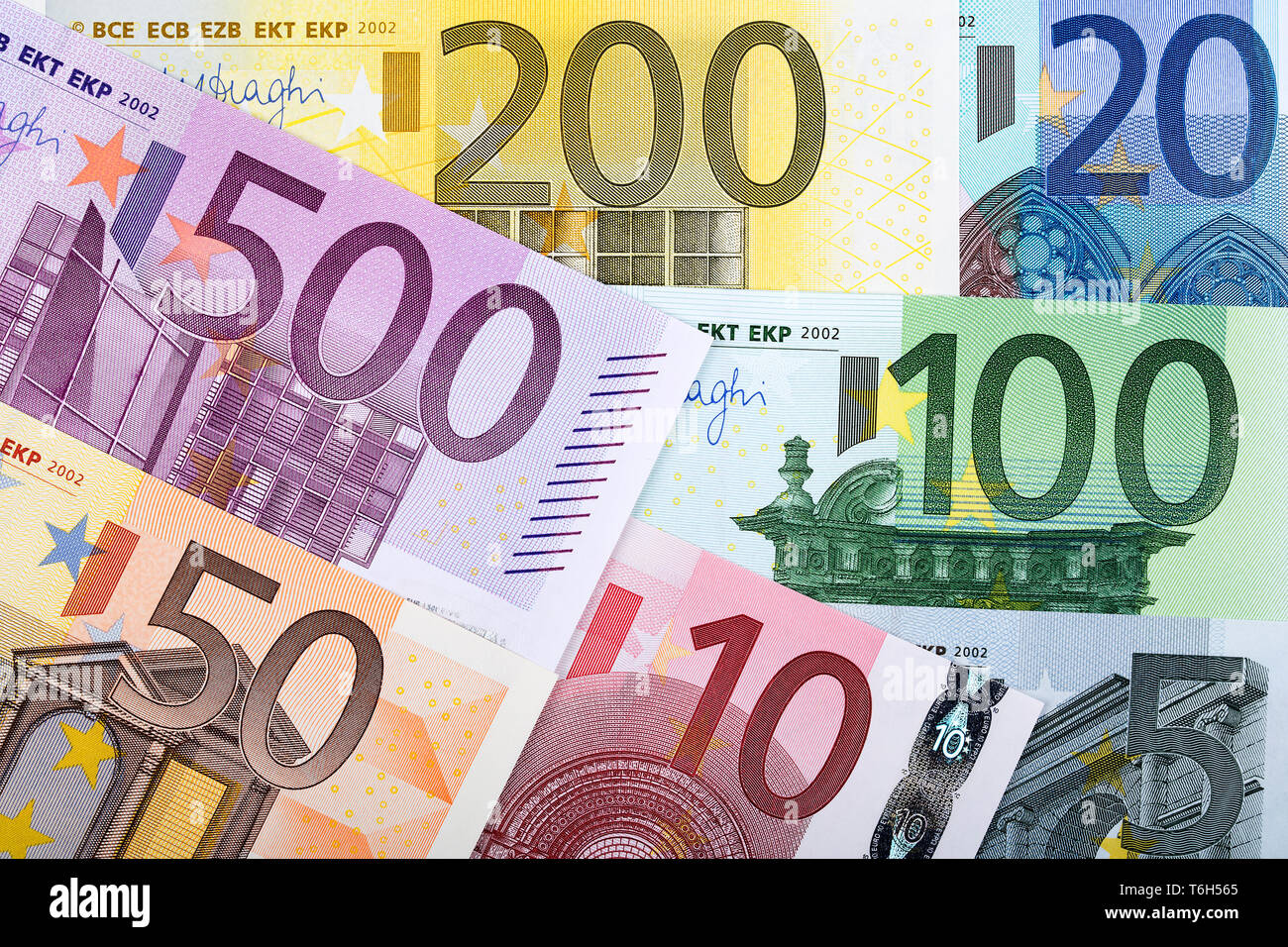 Il set completo dei fondi europei, un background aziendale Foto Stock