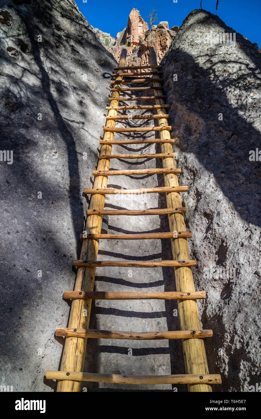 Alcova House Trail nel Bandelier National Monument, Nuovo Messico Foto Stock