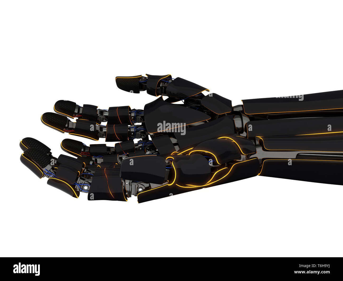 3D rendering mano robotica Foto Stock