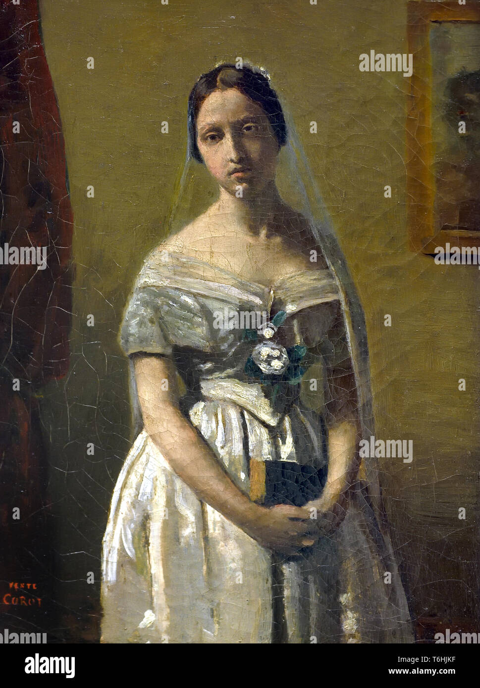 La mariée - La sposa di Jean Baptiste Camille Corot, 1796-1875, francia, francese. Foto Stock