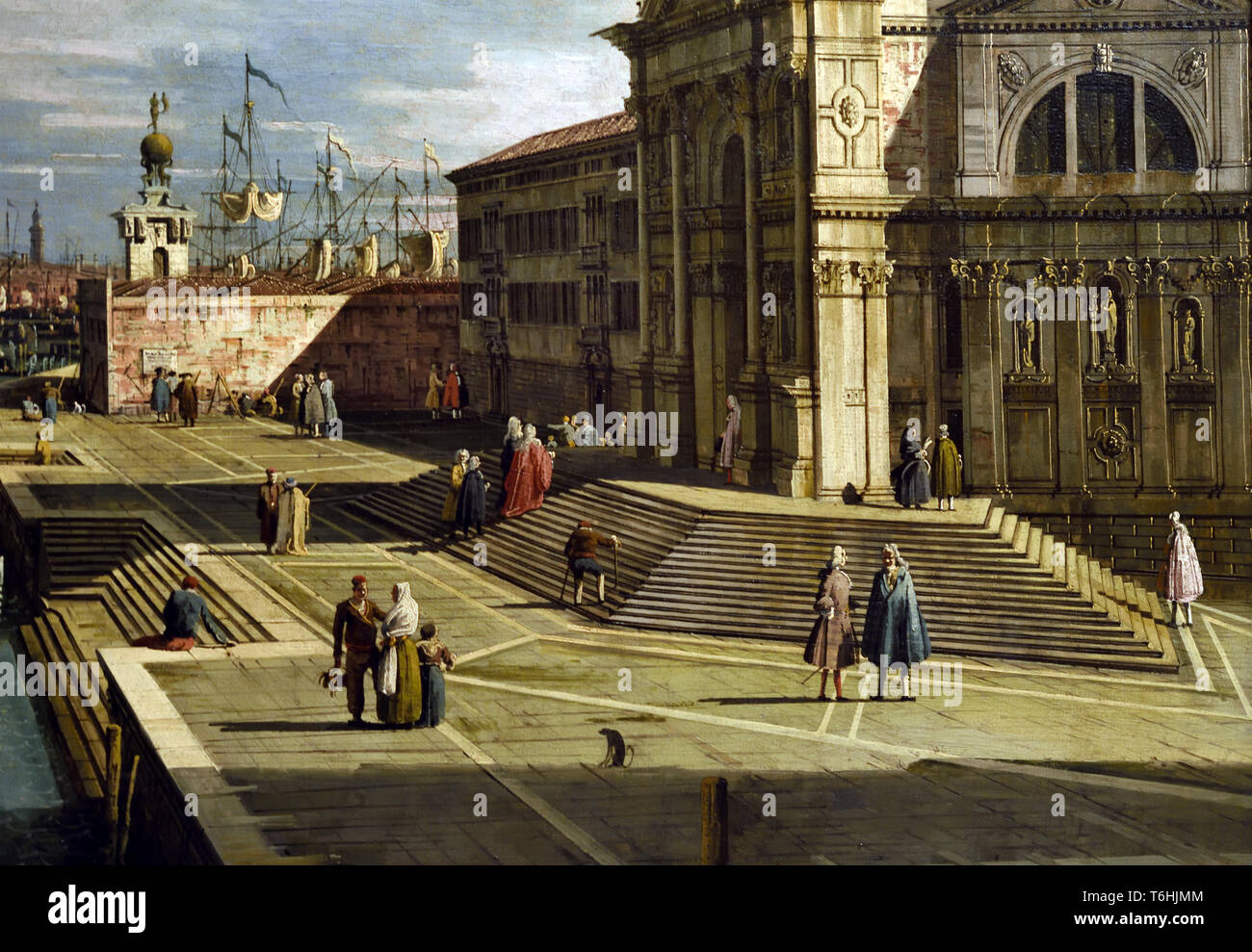 Entree du Grand Canal et l'église della Salute sul Canal Grande e sulla Chiesa della Salute 1739 da Bernardo Bellotto nato a Venezia, 1721 - Varsovie, 1780, Italiano, Italia, Foto Stock
