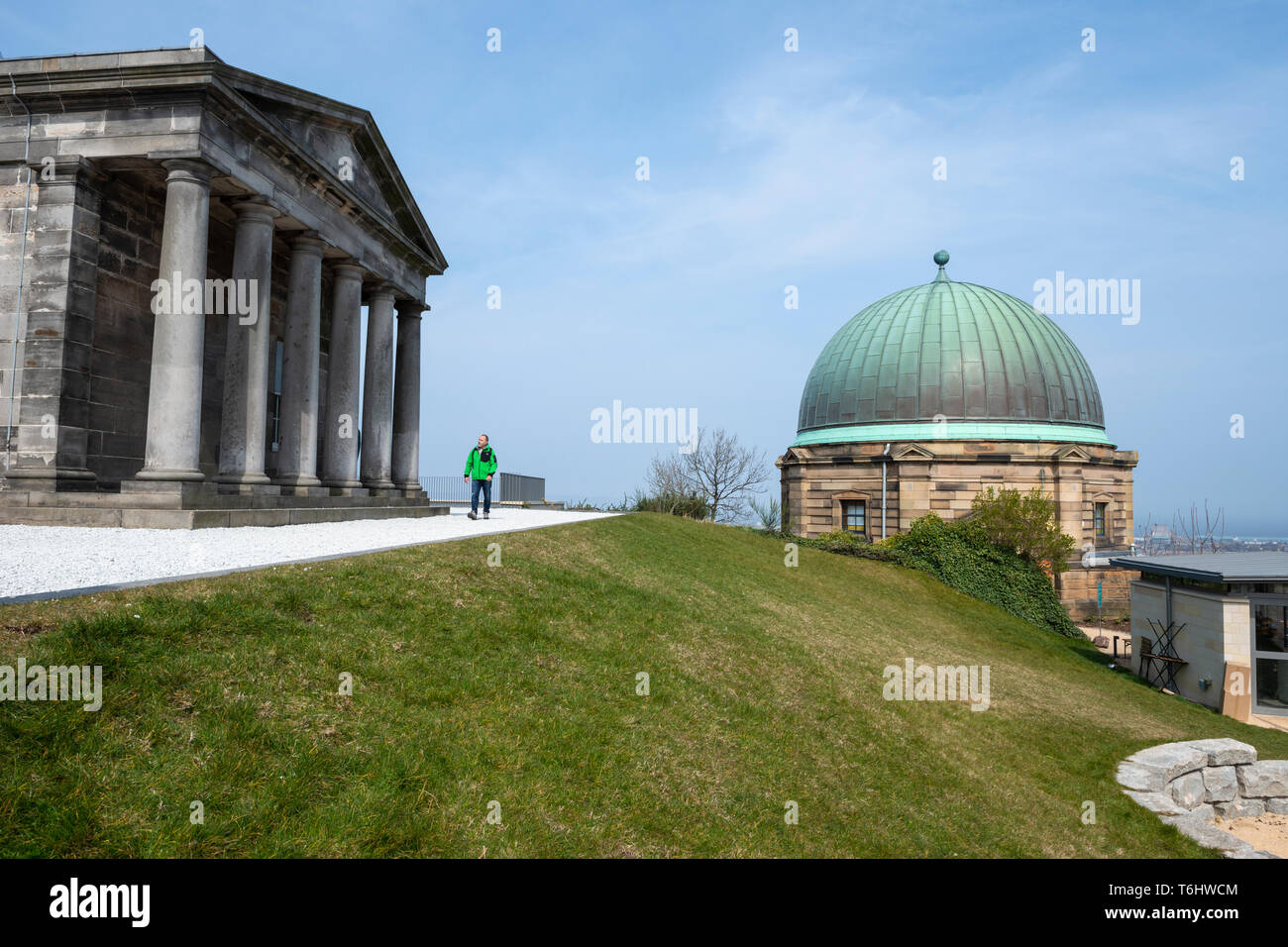 Ripristinato Cupola della città alla città di riqualificazione osservatorio su Calton Hill, Edimburgo, Scozia, Regno Unito Foto Stock