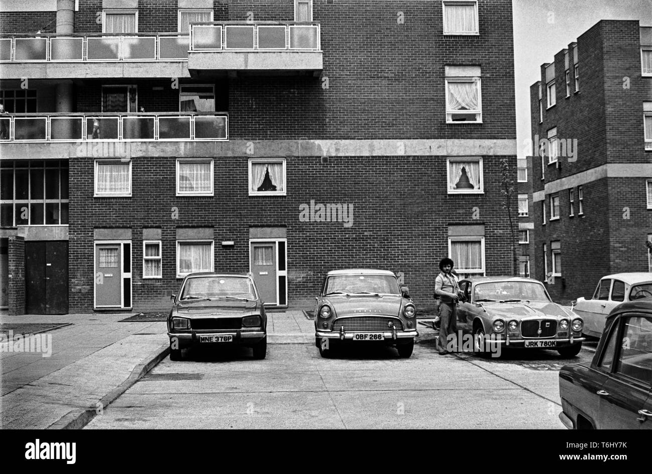 65/7 Tower Hamlets Bethnal Green Mansford St estate 1978 Foto Stock