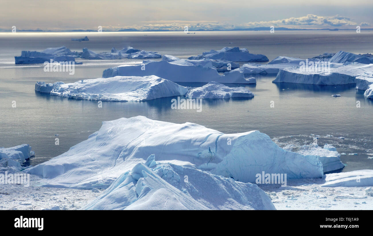 Iceberg fuori della Groenlandia Foto Stock