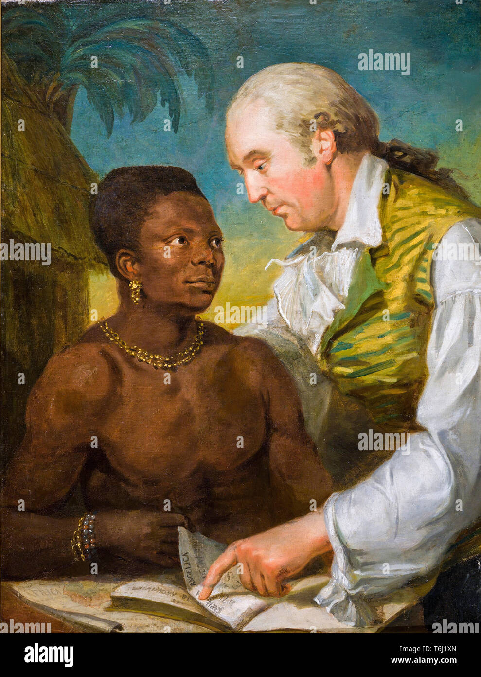 Carl Frederik von Breda, Doppio ritratto dipinto di Carl Bernhard Wadström (1746-1799) un commercio di schiavi verità e Principe africano Peter Panah, 1789 Foto Stock