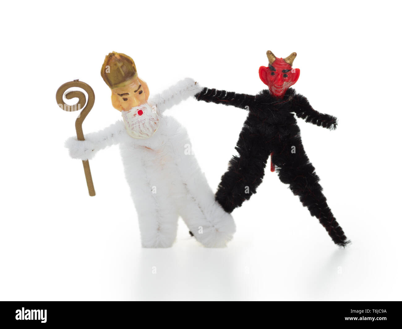 San Nicola e Krampus concept Foto Stock