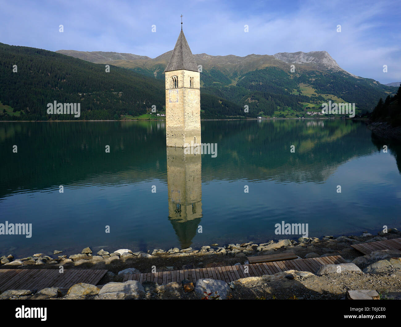 Alto Adige, Italia, Reschenlake, Foto Stock