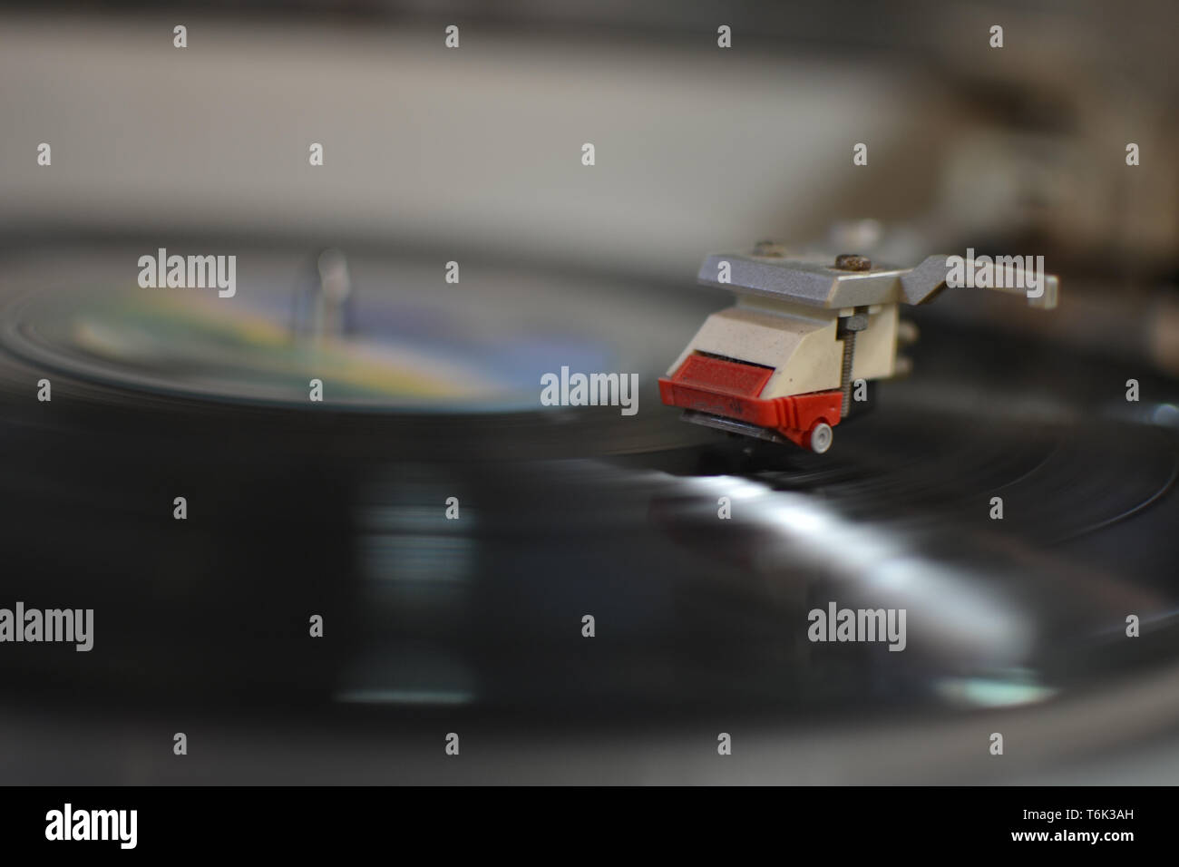 Registratore di vinile fonografo ad ago Foto Stock