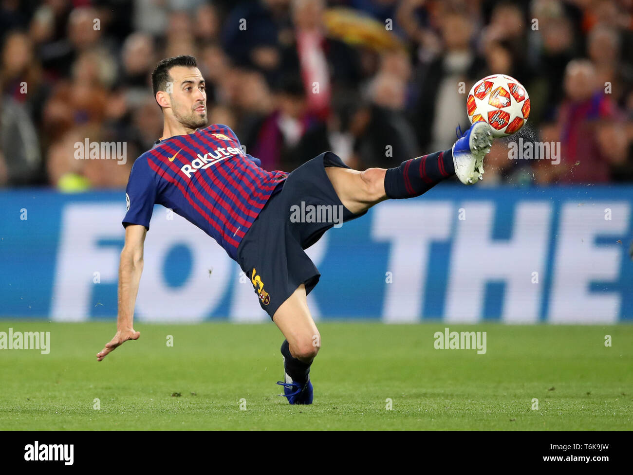 Barcellona Sergio Busquets durante la UEFA Champions League semi finale prima gamba corrispondono al Camp Nou, Barcellona. Foto Stock