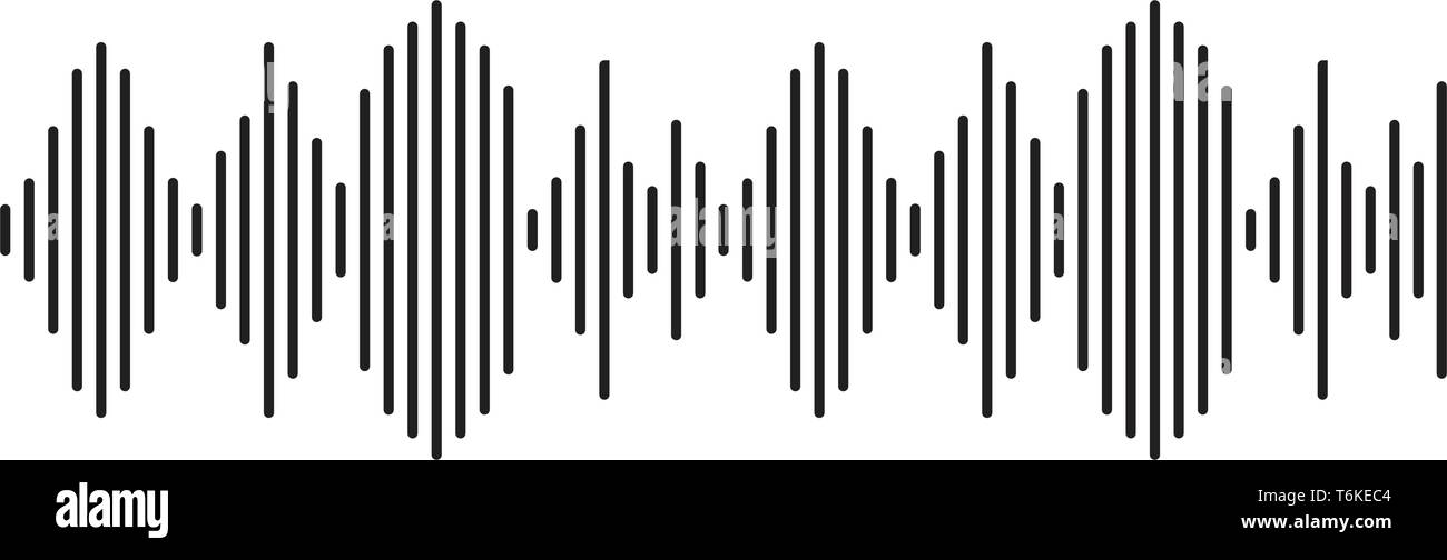 Le onde sonore illustrazione vettoriale del modello di progettazione Illustrazione Vettoriale