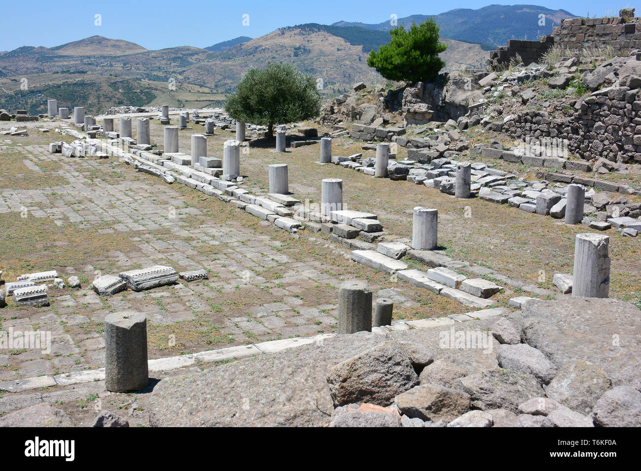 Acropoli, Pergamon, Pergamo, Turchia, Patrimonio Mondiale dell UNESCO Foto Stock