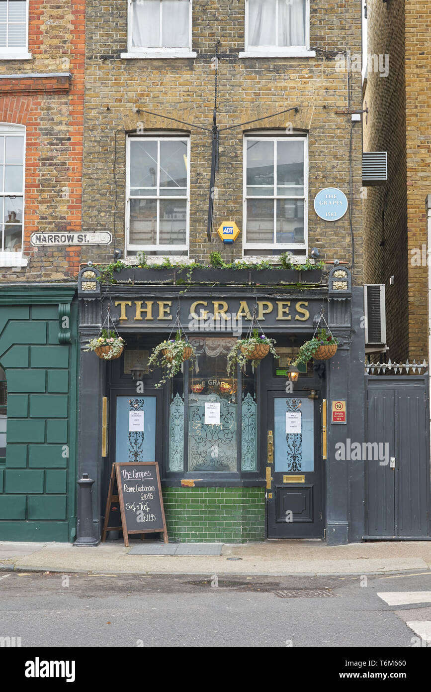il pub grapes limehouse london pub Foto Stock
