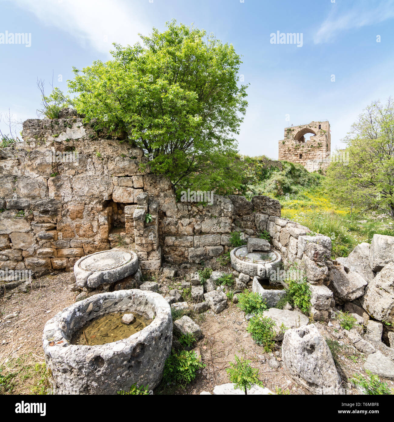 Byblos sito archeologico, Jbeil, Libano Foto Stock