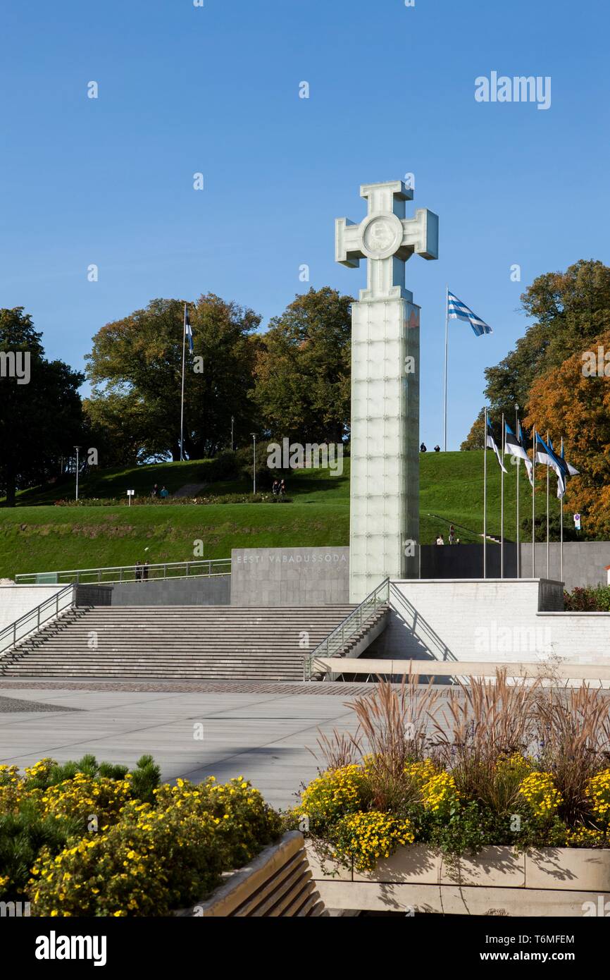 Il monumento dedicato alla guerra di indipendenza di Tallinn Foto Stock