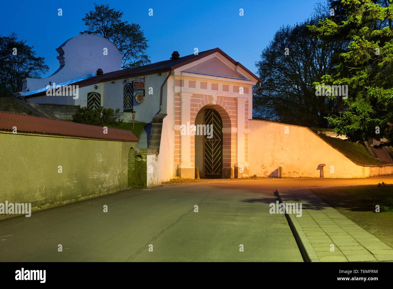 Tallinn Gate in PÍ¤rnu Foto Stock