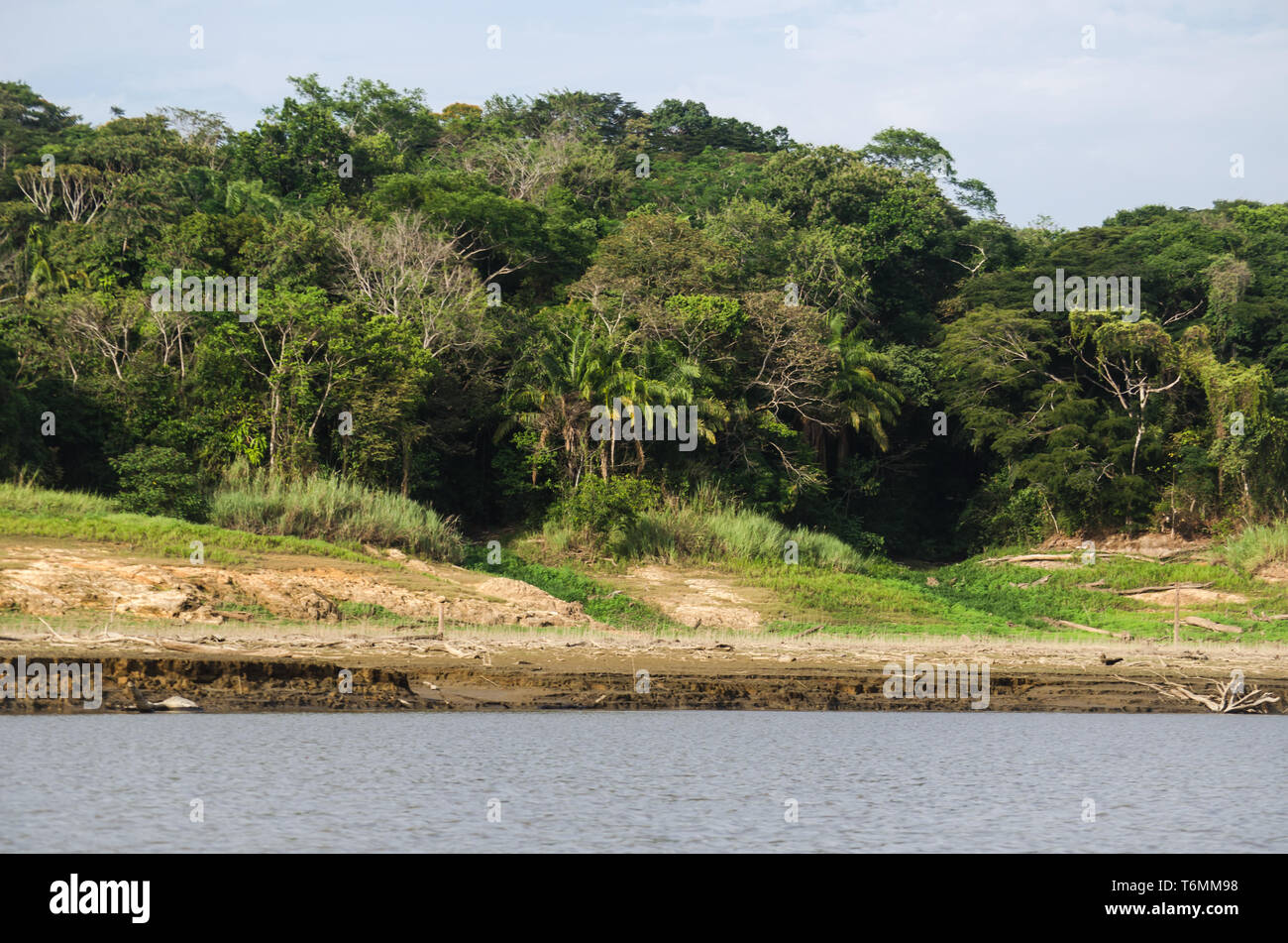 La siccità che colpisce è il lago di Alajuela e Fiume Chagres che fornisce la maggior parte dell'acqua necessaria per far funzionare il Panama Foto Stock