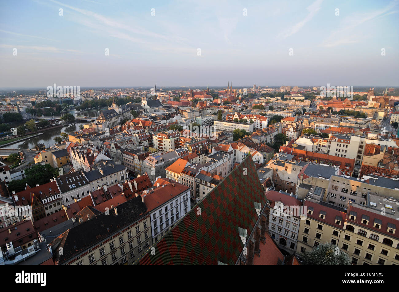 Wroclaw, Vista panoramica, Polonia Foto Stock