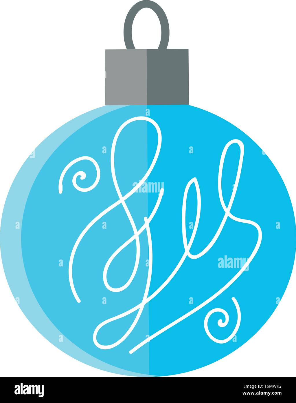 Blue ornamento di Natale illustartion vettore Illustrazione Vettoriale