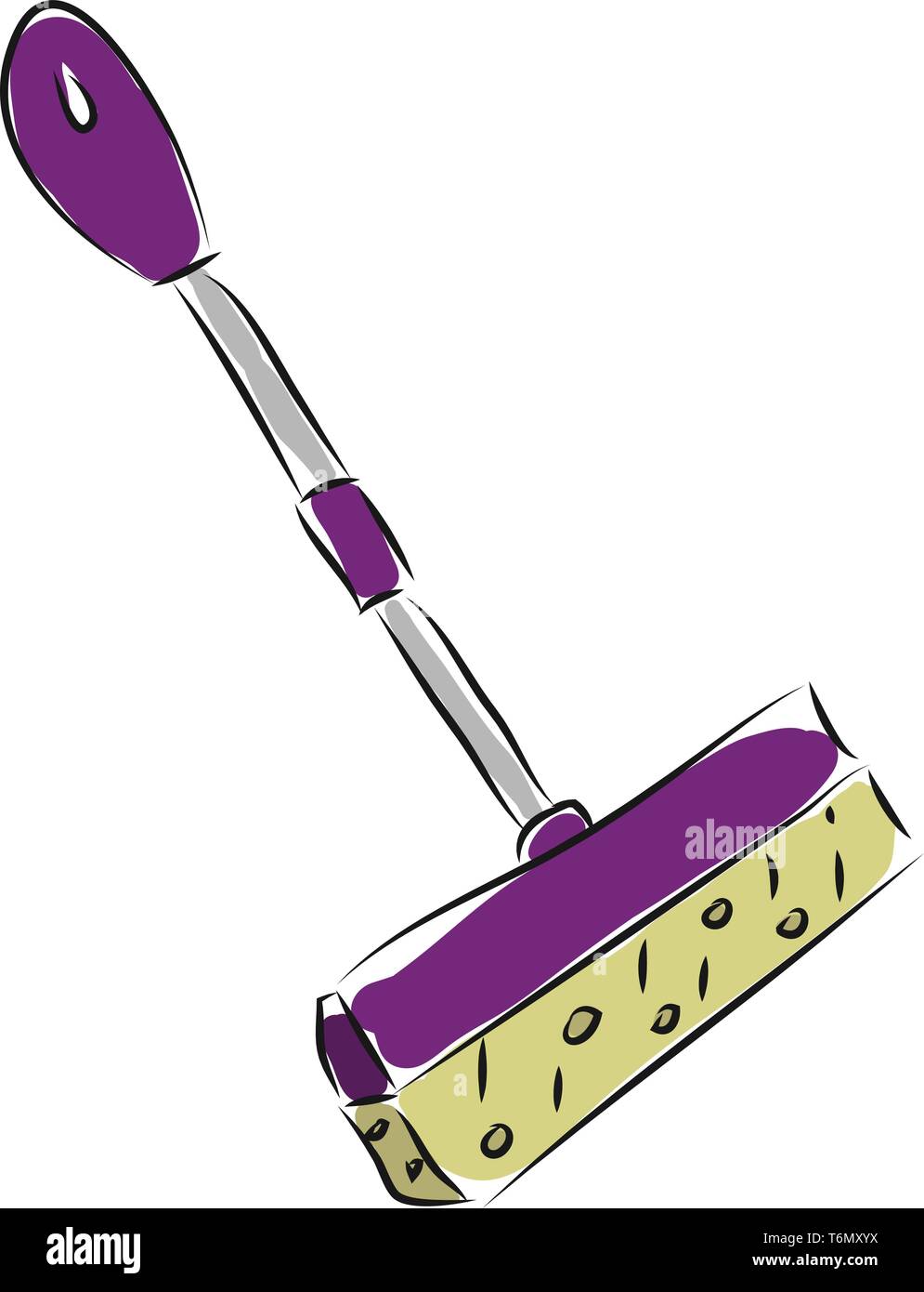 Rosa mop illustrazione vettore su sfondo bianco Illustrazione Vettoriale
