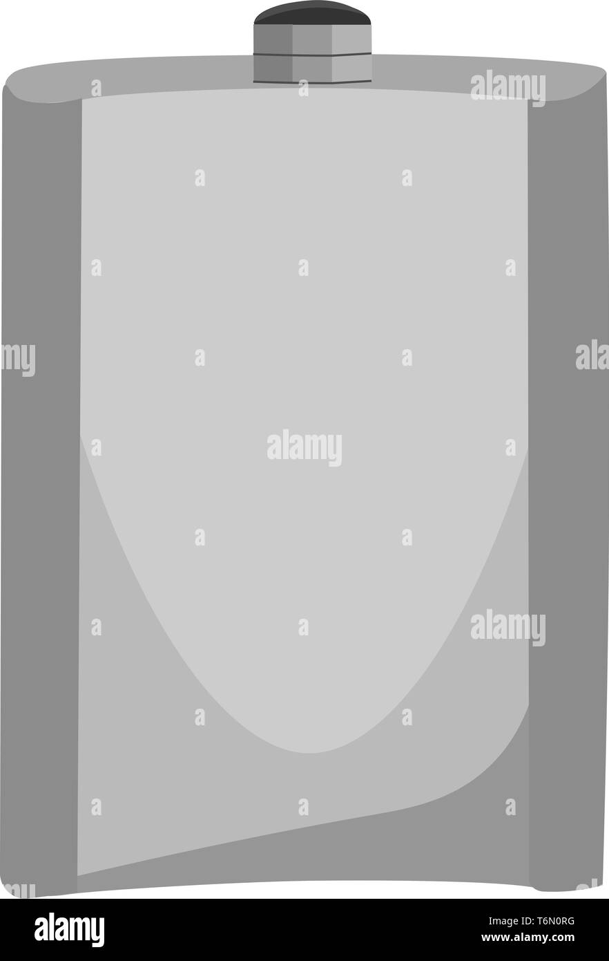 Un pallone in colore argento con un aria chiuso a tenuta il coperchio del vettore di disegno a colori o illustrazione Illustrazione Vettoriale