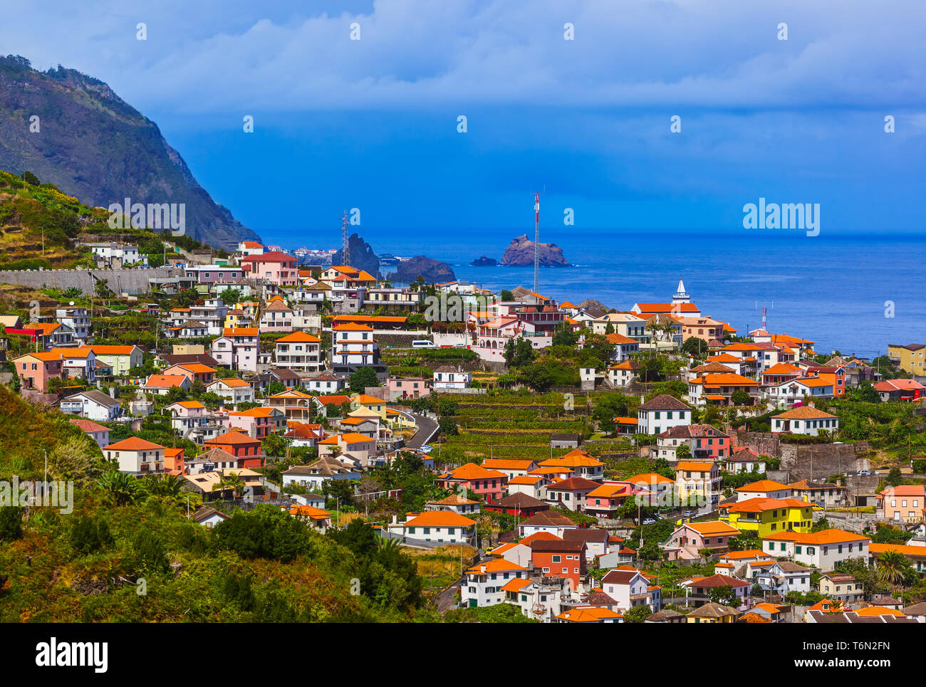 Villaggio Seixal in Madeira Portogallo Foto Stock