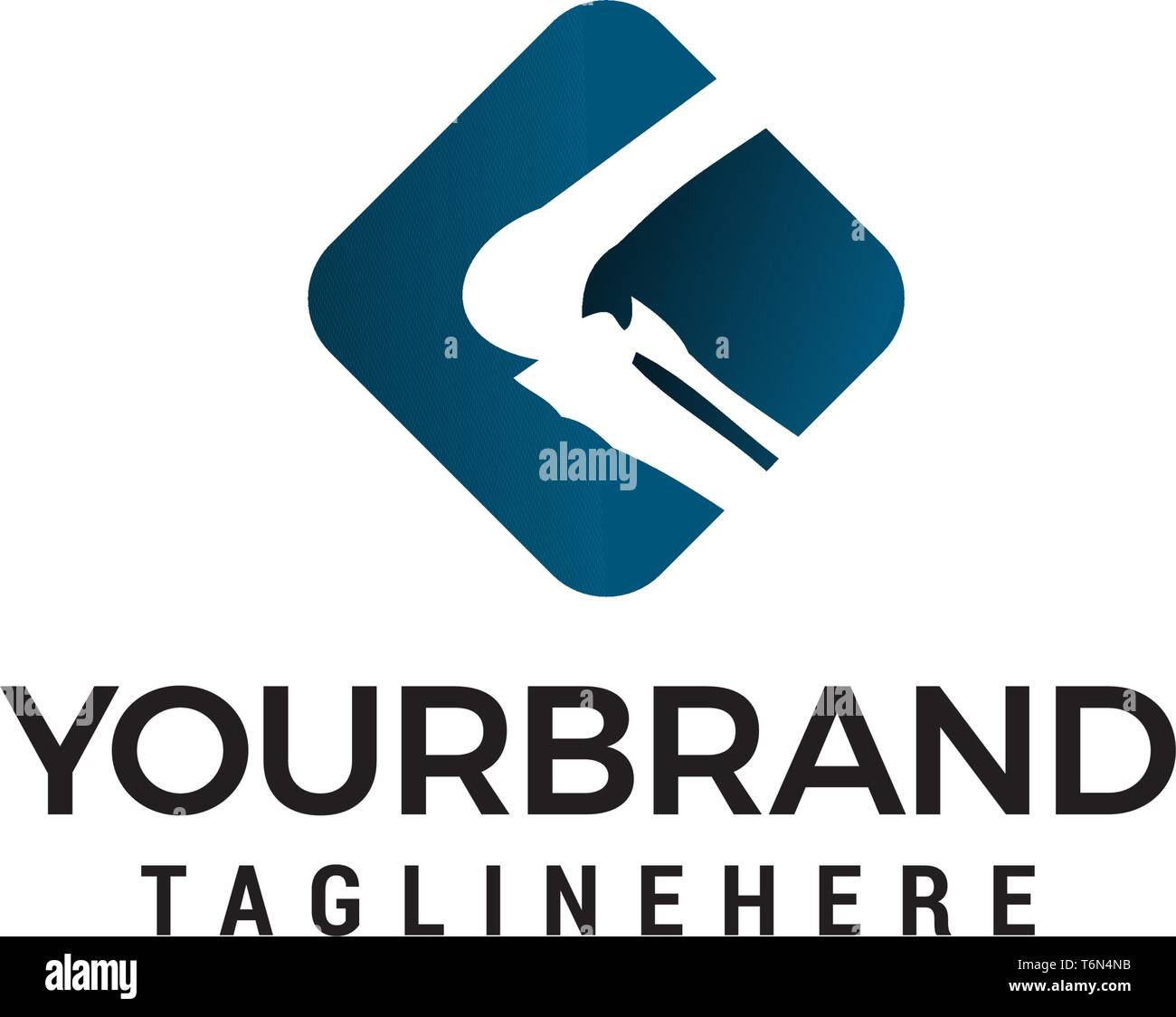 Osso cerniera logo design concept vettore modello Illustrazione Vettoriale