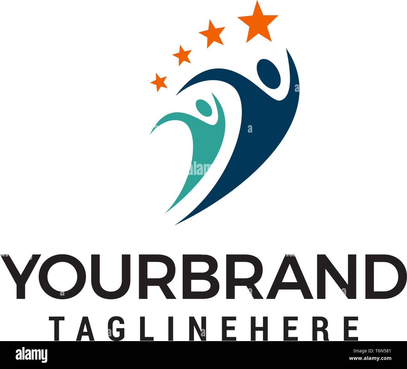 Sport persone logo design concept vettore modello Illustrazione Vettoriale