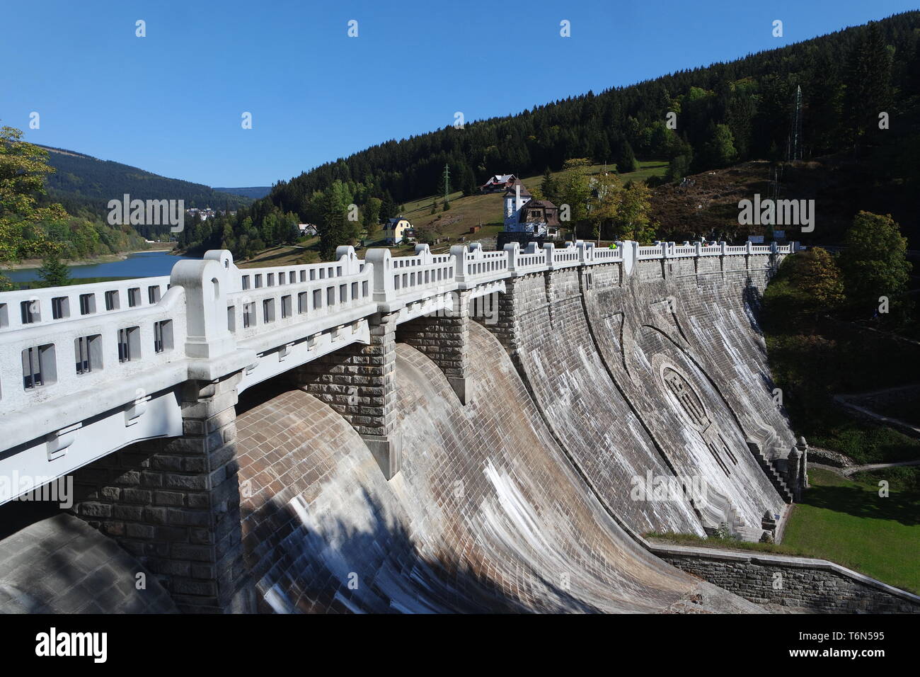 Krausebauden Elba diga di parete Foto Stock