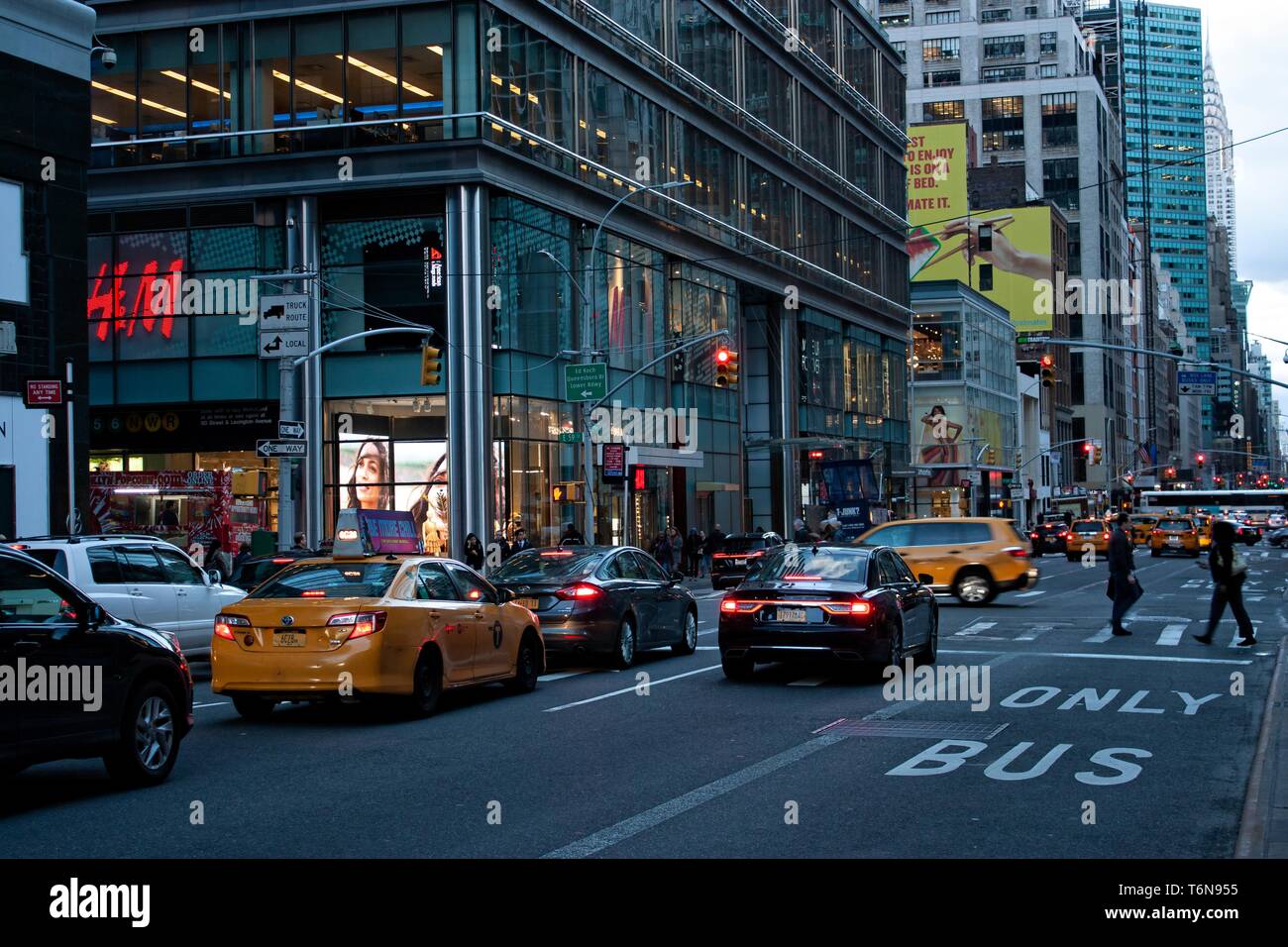 Lexington Avenue, il centro di Manhattan, New York City, Stati Uniti d'America Foto Stock